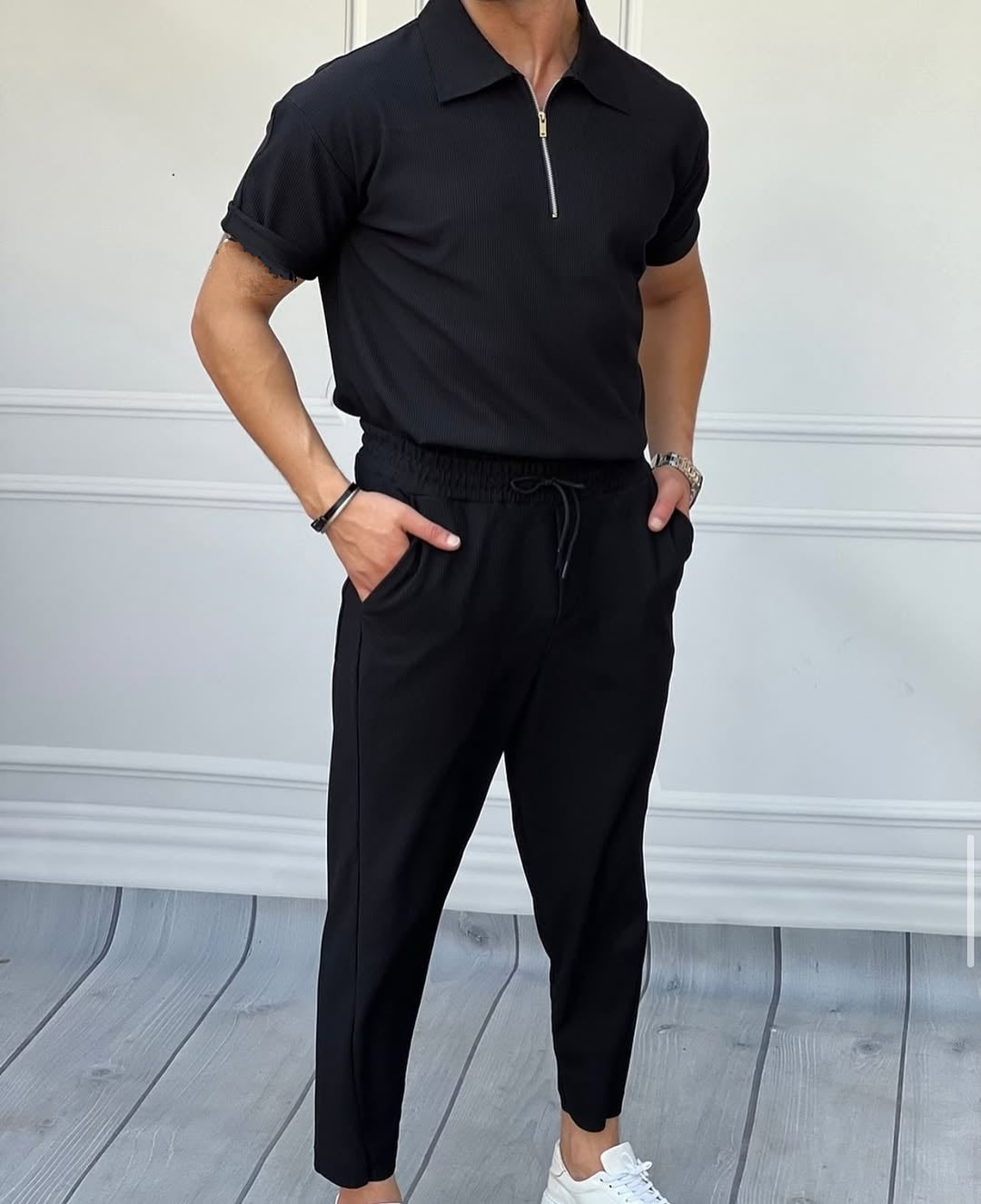 💥Ensemble half zipper (T-shirt +pantalon)