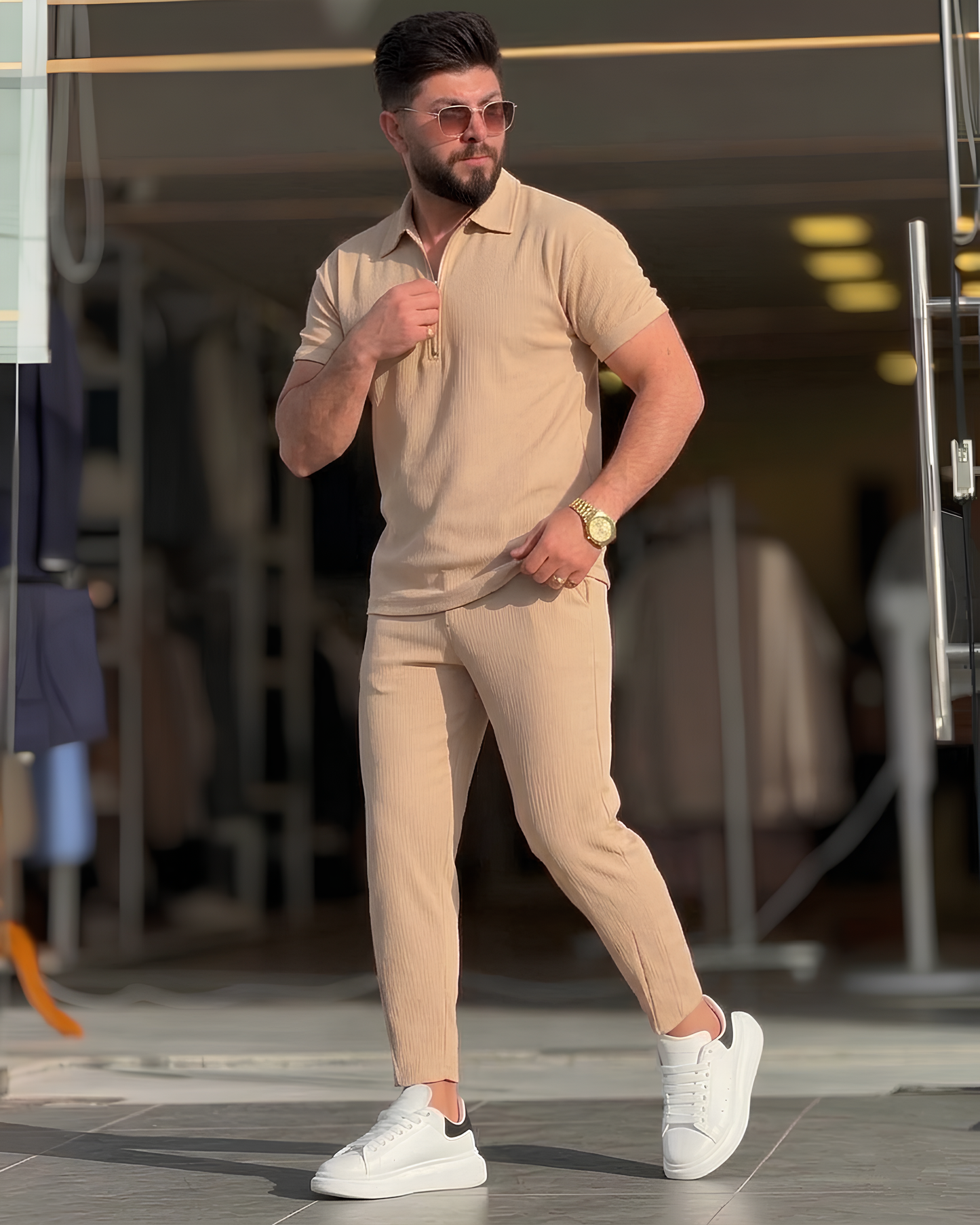 💥Ensemble half zipper (T-shirt +pantalon)