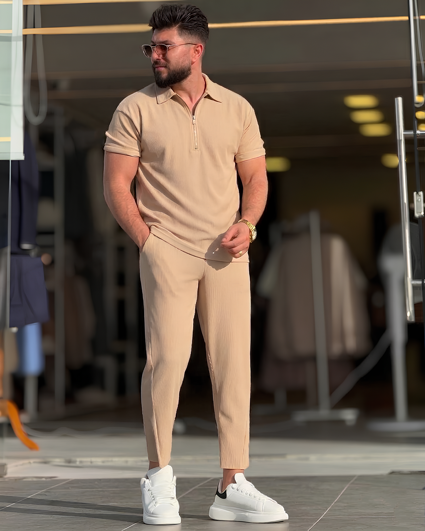 💥Ensemble half zipper (T-shirt +pantalon)