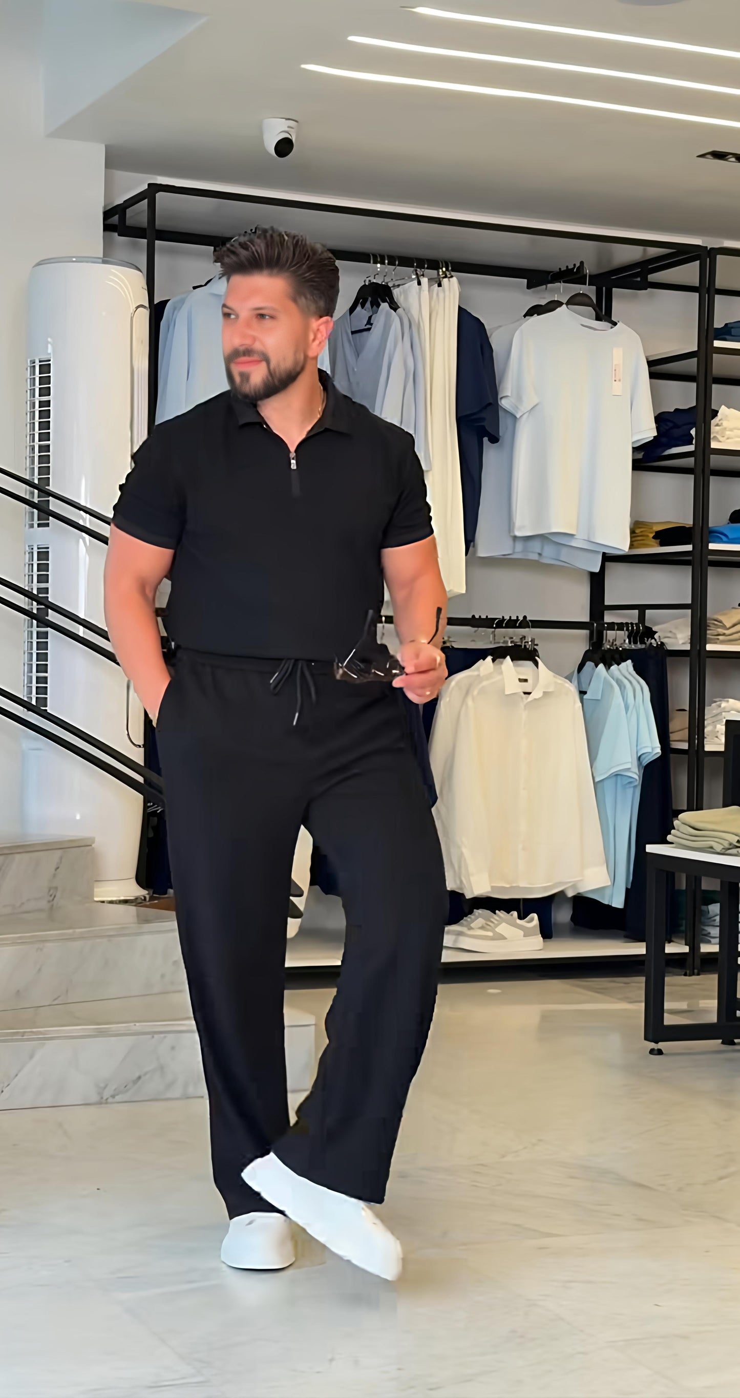 💥Ensemble half zipper (T-shirt +pantalon)